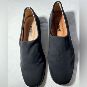 Umberto Raffini Black Ladies Slip On Loafers SZ 6.5